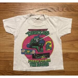 90s Fresh From The Sewers Ninja Turtles T-Shirt Kids Vintage Size 6-8 TMNT